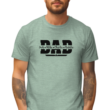Personalized Father’s Day Shirt – DAD with Kids' Names