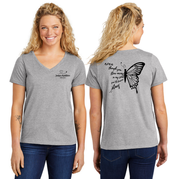 Ladies V-Neck - Butterfly