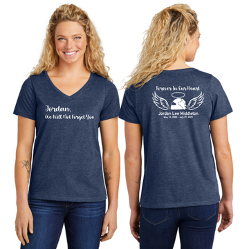 Ladies V-Neck - Angel Wings