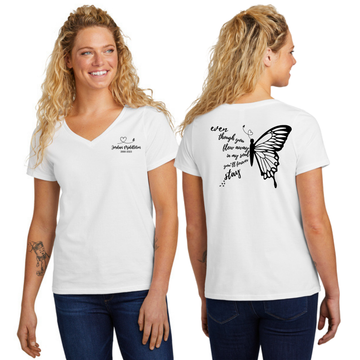 Ladies V-Neck - Butterfly