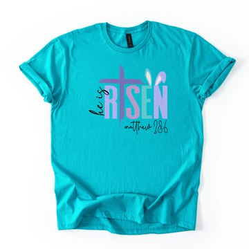 He Is Risen Christian Easter Unisex Tee