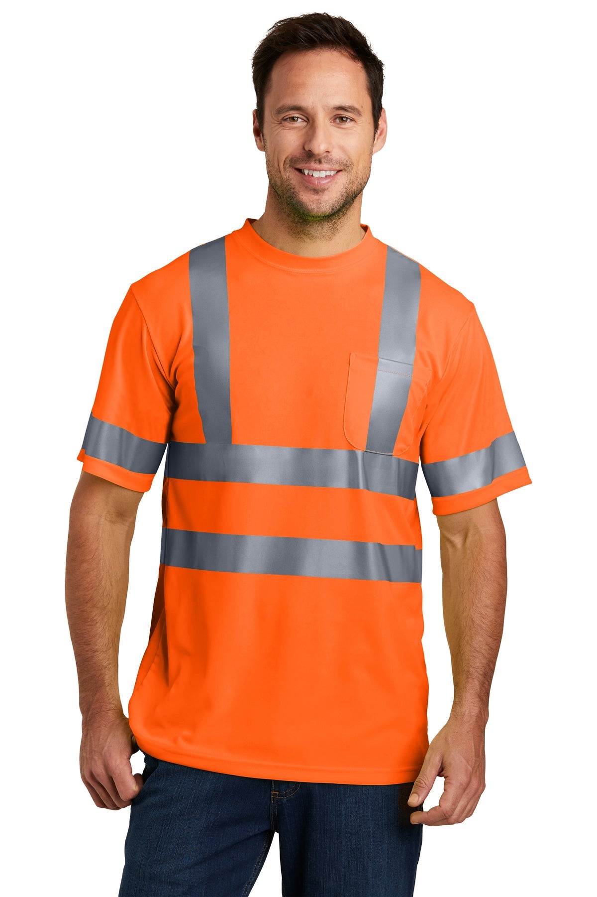 CornerStone® - ANSI 107 Class 3 Short Sleeve Snag-Resistant Reflective T-Shirt CS408