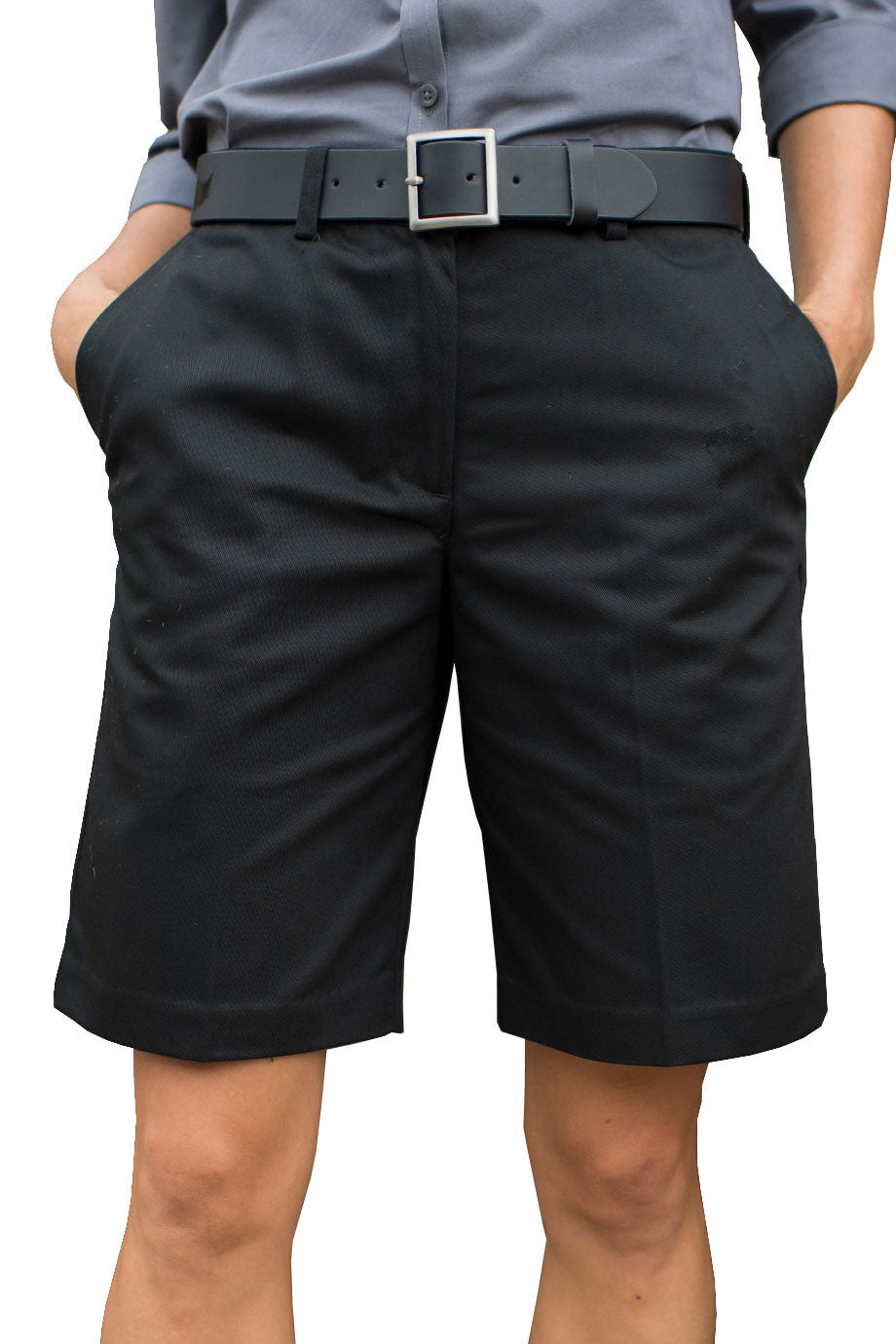 Ladies Utility Chino Flat Front Shorts-Style 8435