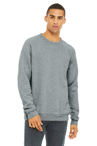 BELLA+CANVAS Unisex Sponge Fleece Raglan Sweatshirt. BC3901