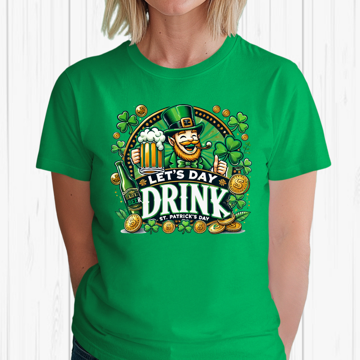 Let's Day Drink St. Patrick’s Day Shirt – Lucky, Fun & Festive! 🍀🍻