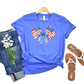 American Flags & Bow Tee 🎀🇺🇸