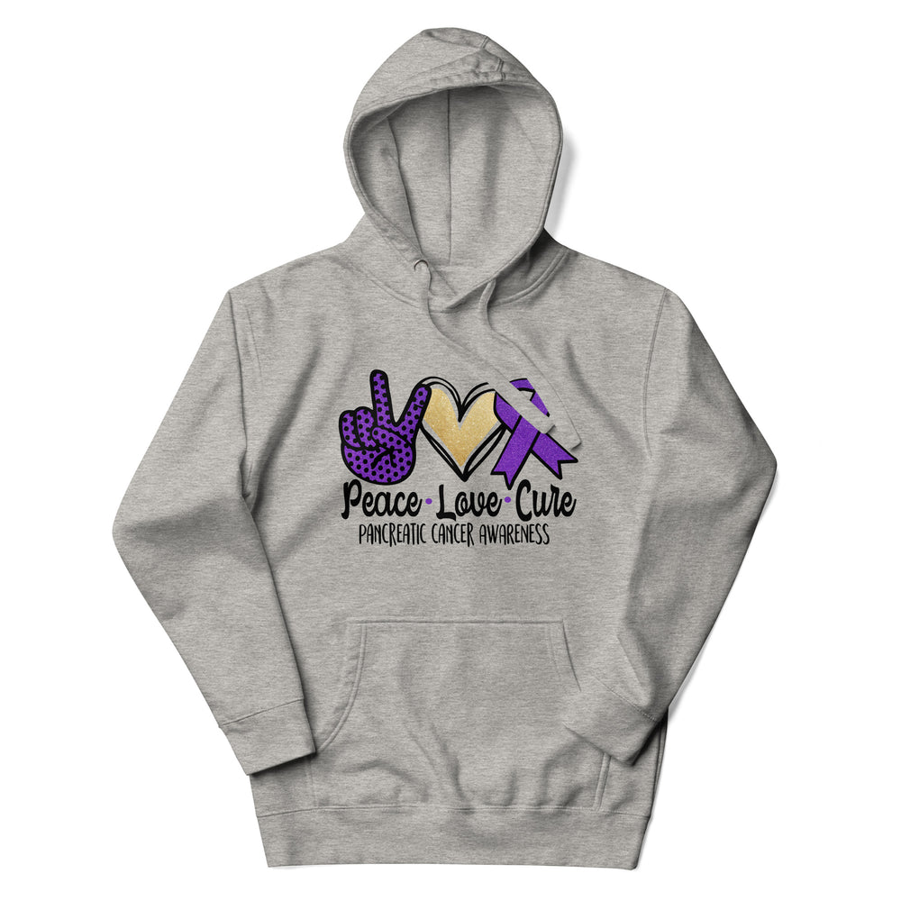 Peace Love Cure Pancreatic Cancer Unisex Hoodie