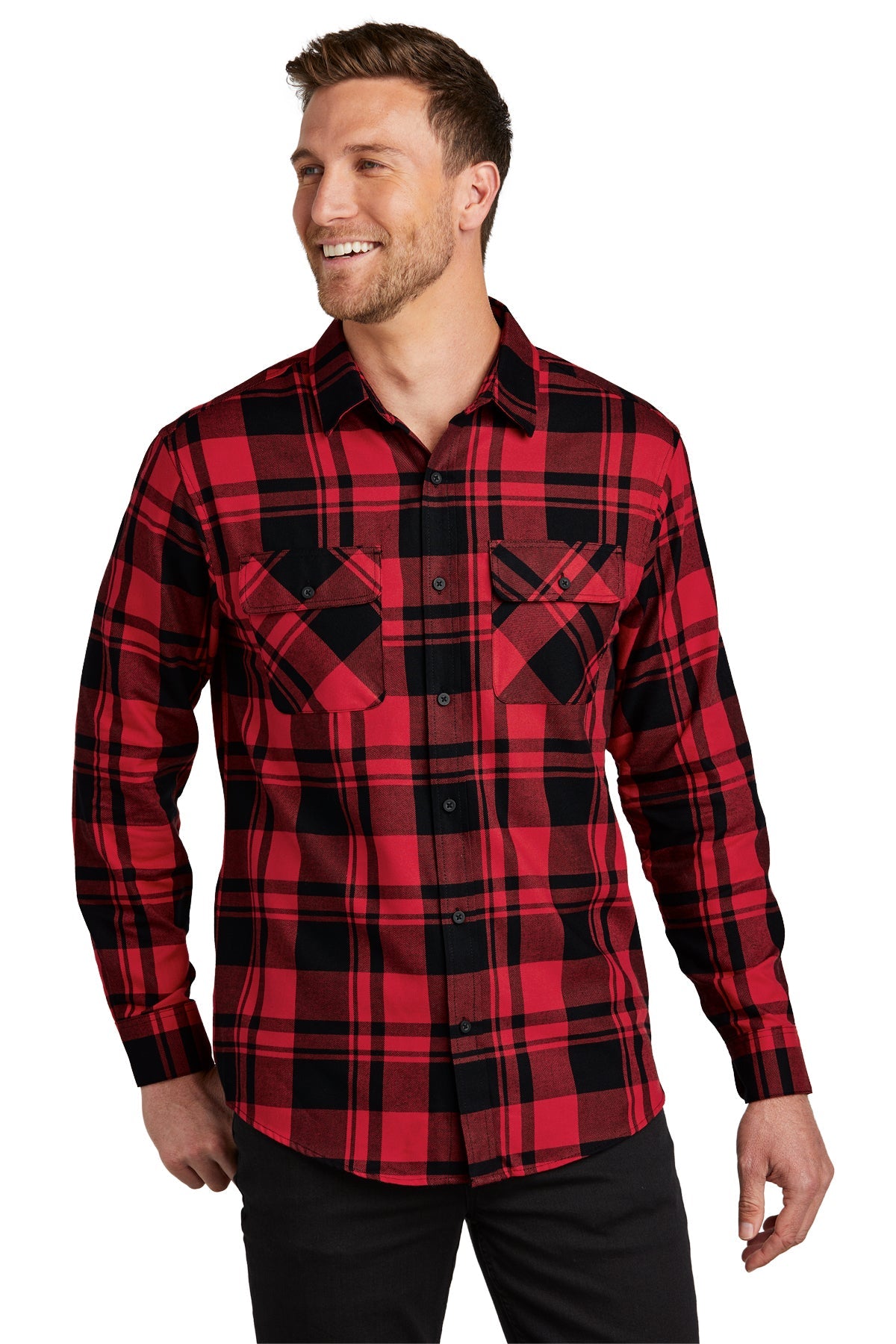 Port Authority® Plaid Flannel Shirt. W668